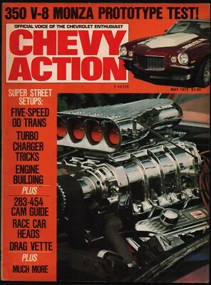 $13.50 • Buy May 1975 Chevy Action Magazine, 350 V8 Monza Prototype Test, Drag Vette