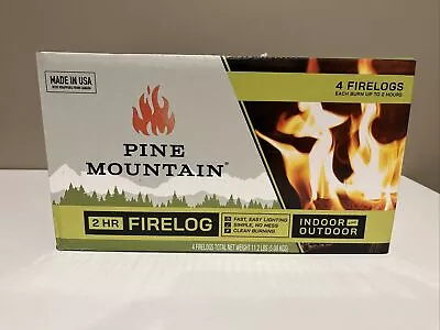 Pine Mountain Fireplace FIRE LOGS 3 Hr Fast & Easy Lighting Indoor Or Out 4 Pack • $35