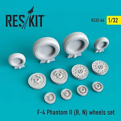 ResKit RS32-0064 Upgrade Scale Model Kit  1:32 F-4 (BN)  Phantom II  Wheels Set • $15.50