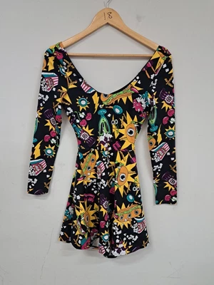 £7.99 • Buy Ladies Multicolor IRON FIST Comic Grunge Print Skater Dress UK S - CG CB1 
