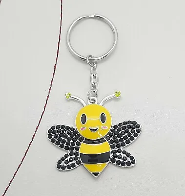 £5.10 • Buy Bumble Bee Keyring Enamel Rhinestone Charm