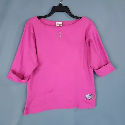 The Disney Store Women's 3/4 Sleeve Pullover Shirt Pink Size XL • $11.65