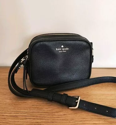 Kate Spade Mulberry Black Leather Camera Style Crossbody Bag  • £77.99