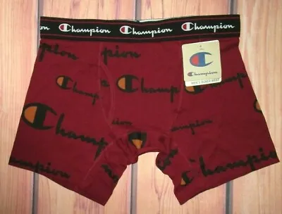 Mens Champion Maroon Burgundy Boxer Brief Size L (35/38) • $15.90