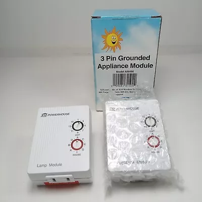 $14 • Buy X10 Powerhouse Lamp LM465 & 3 Pin Appliance Module AM466 White 2 Modules