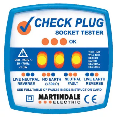 Martindale CP501 Socket Tester Plug • £18.30