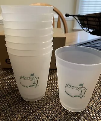 Undated Official Masters Golf Frosted Plastic Drink Cup Collectible Augusta LG • $8.99