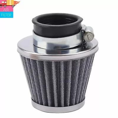 35mm CHROME CONE AIR FILTER HIGH FLOW PERFORMANCE FOR MOPED SCOOTER ATV BUGGY • $9.78