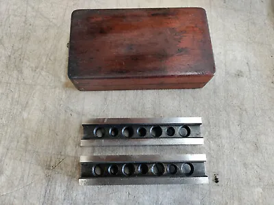 Vintage Pair Of Machinist Milling Lathe T Slot Set Up Blocks .95  X 1.23 X 5 1/4 • $79.99