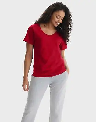 Hanes T-Shirt Women's Cotton V Neck Short Sleeve Perfect-T Ringspun Cotton S-3XL • $10