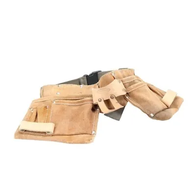 McGuire Nicholas 1499 Brown Suede Leather 11 Pocket Handyman Apron Tool Belt • $33.75