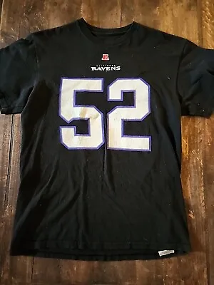 NFL Baltimore Ravens Ray Lewis #52 Jersey Black Shirt Men's Size Large • $14