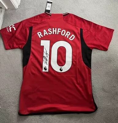 Marcus Rashford Signed Manchester United Shirt + Pic Proof • $236.22