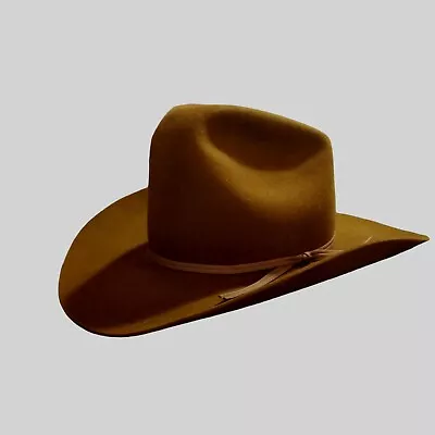 Vintage Stetson Cowboy Hat USA Made Brown Cooper Mine  Size 7  5x Beaver • $125