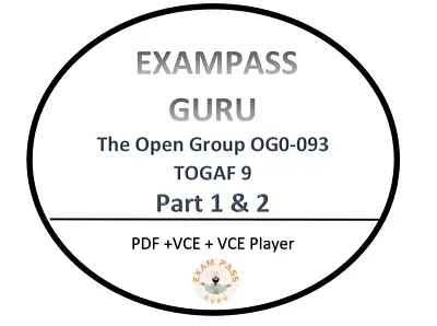 OG0-093 The Open Group TOGAF 9 Exam Part 1&2 PDFVCE -APRIL Updated!368Q • $5