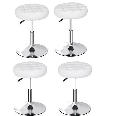 4PCS Vanity Stool Chair Round Swivel Makeup Stool Adjustable Ottoman Bench 360° • $131.58