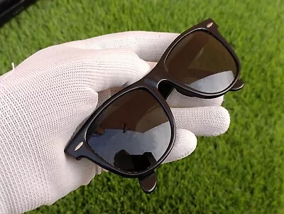 54[]18m VINTAGE B&L RAY-BAN L1724 G15 CRYSTAL BLACK EBONY WAYFARER II SUNGLASSES • $10.50