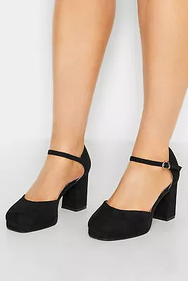 Yours Curve Plus Size Platform Court Shoes In Extra Wide EEE Fit • £44