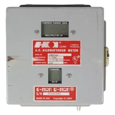 E-Mon D-Mon 208200D AC Kilowatthour Meter 4 Wire 115/208-240 200 Amp INDUSTRIAL • $78.90