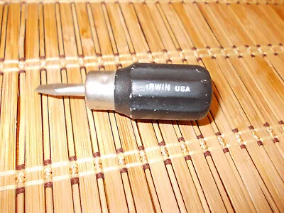 Irwin USA Wood Handle Stubby Screwdriver Carpenters Tool USA New OLD Stock • $12