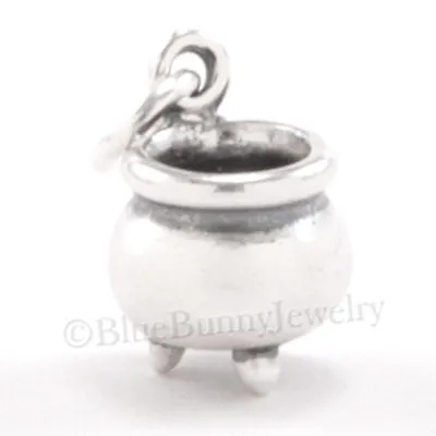 CAULDRON Charm Witch Pendant Kettle 925 Sterling Silver Halloween WITCHS BREW 3D • $19.99