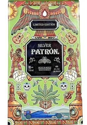 Limited Edition Patron SILVER Tequila Silver Bee Collectible Tin & 750ml Bottle • $12.95
