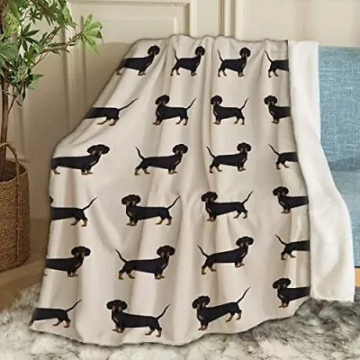 Cute Wiener Dog Dachshund Throw Blanket Fannel Fleece Super Soft Funny Blanke... • $27.90