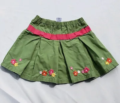 Girls Gymboree Skirt Size 4 Butterfly Blossoms Green Flowers Modesty Shorts Vtg • $11.99