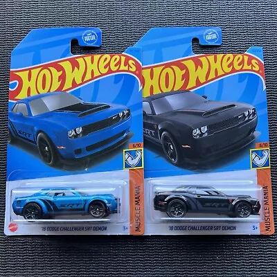 Hot Wheels Dodge Challenger SRT HELLCAT Red ‘18 Demon Color Variation Set • $24.95