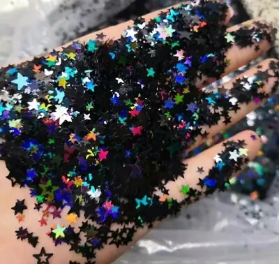 Solvent Resistant Holographic STAR Shape Glitter Nail Art Face Craft 1tsp • $2.98