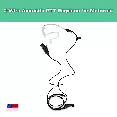 2-Wire Acoustic PTT Earpiece For Motorola Radios MTP850S APX4000 XPR7550 XPR7580 • $25.19