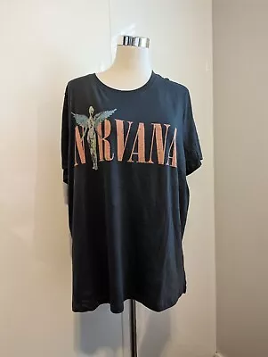 Ladies Size 20 Grey NIRVANA Short Sleeve T Shirt  • $15