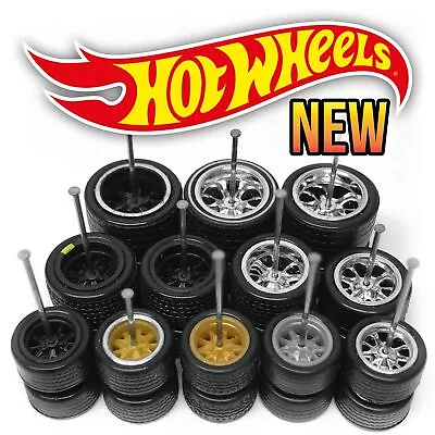 1/64 Scale 10 SPOKE MUSCLE Real Riderz Wheels And Tires Set For Hot Wheelz • $4.99