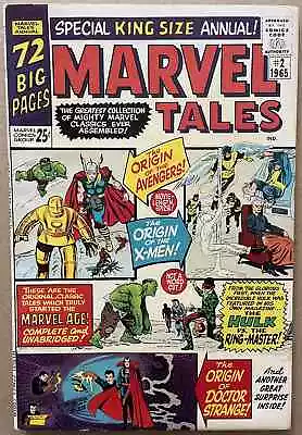 Marvel Tales Annual #2 VF/NM Reprints X-Men #1 And Avengers #1 1965 • $4.75