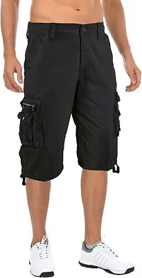 Kolongvangie Cargo Shorts Men's 3/4 Capri Shorts With Multi Pockets Nwt Size 32 • $24.95