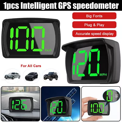 Mini Car Digital GPS HUD Green LED Head Up Display Speed Speedometer Monitor KMH • $13.99