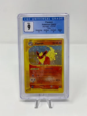 $424.99 • Buy Pokemon CGC 9 MINT Flareon 2003 Skyridge H7/H32 Holographic With Sub Grades