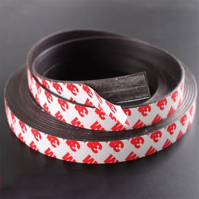 1M Long One Side Self Adhesive Magnetic Tape Magnet Strip 10*2mm/15*1mm/12*2mm • $7.19