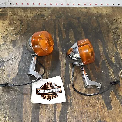 Harley Ironhead Sportster Front Turn Signals Blinkers Used 615 • $50