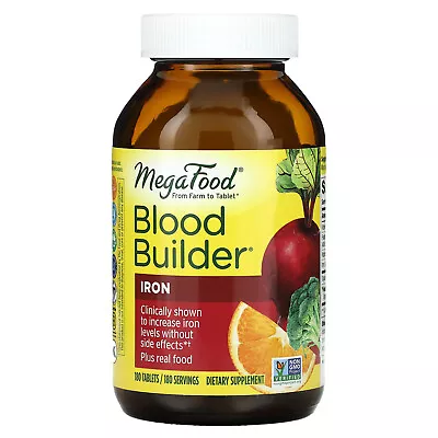 MegaFood Blood Builder 180 Tablets Dairy-Free Kosher Non-GMO NSF Certified • $45.99