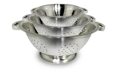 Colander Set Stainless Steel Colanders • $21.91