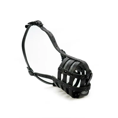 £66.10 • Buy Short Snout Dog Muzzle Boxer Size Flat Nose Basket Natural Leather Adjustable UK