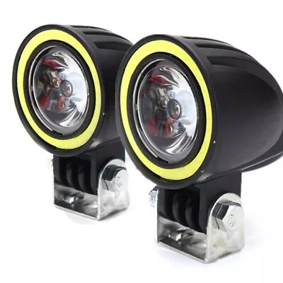 2in 10W LED Car Work Lights Spot Beam COB Halo Ring DRL Offroad Driving Fog Lamp • $34.10