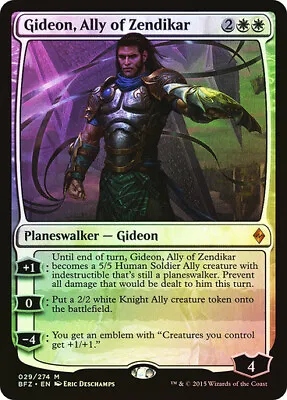 FOIL Gideon Ally Of Zendikar ~ Battle For Zendikar [ NM ] [ Magic MTG ] • £8.48