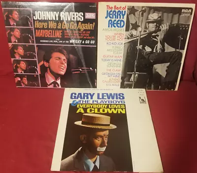 Garym Lewis And The Playboys  Johnny Rivers  The Best Of Jerry Reed Lot Of 3 Lps • $27.99