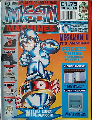 VGC - Mean Machines Magazine - Issue # 4 - January 1991 RARE • £19.99