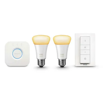 Philips Hue Wi-Fi Starter Kit/2.0 Bridge/Dimmer Switch/White E27 LED Light Bulb • $199