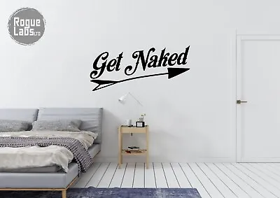 £1.98 • Buy Get Naked Inspired Design Funny Home Decor Bathroom Wall Art Decal Vinyl Sticker