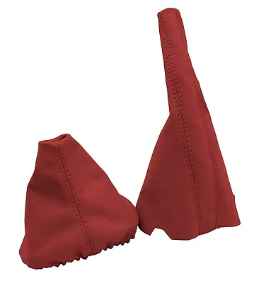 Manual & Brake Boot Cover Leather For VW Jetta Golf MK3 1991-1998 Red • $54.99