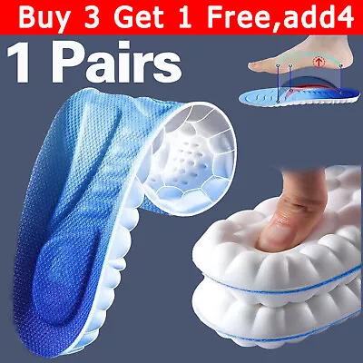 4D Work Boot Shoes Insoles Hiking Trainer Inner Soles Foot Inserts Support • £3.93